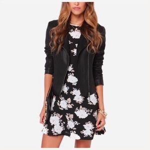 BB Dakota Dress Mini Floral Print, Black size 4